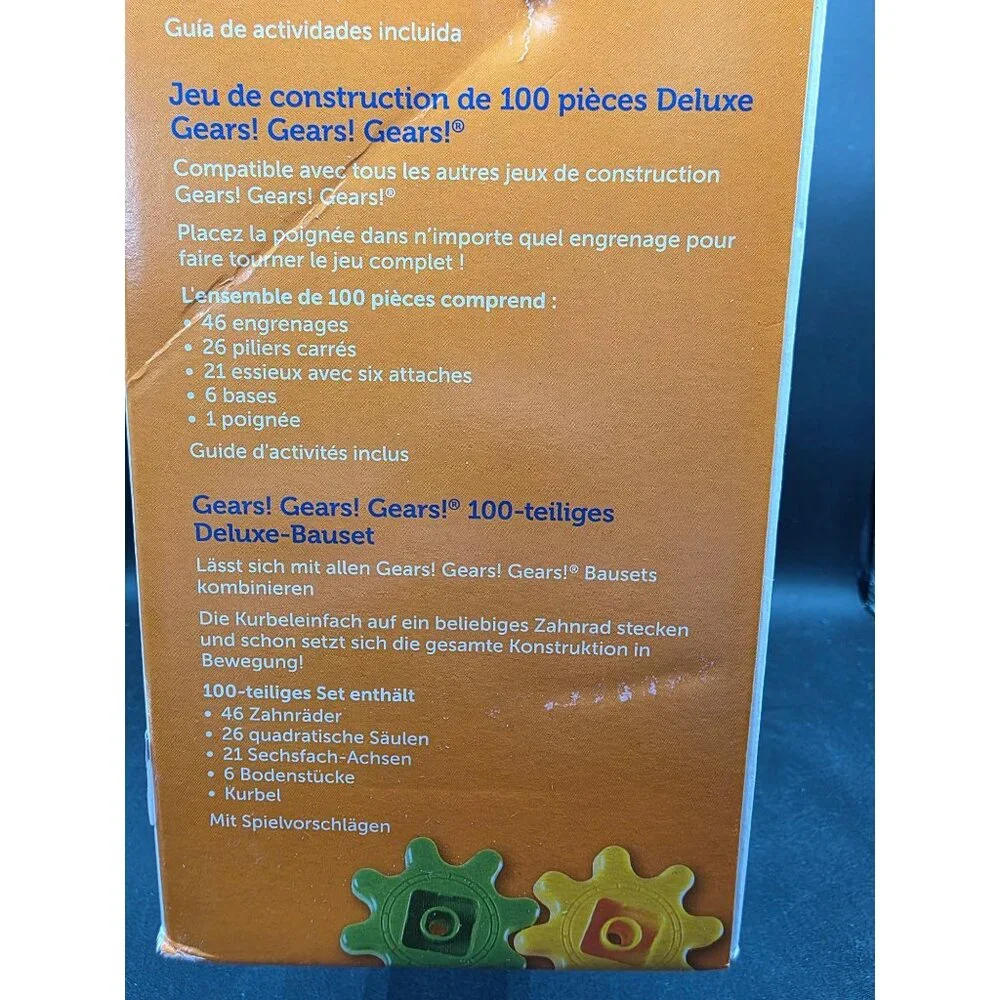 Learning Resources Gears Gears Gears Deluxe 100-Piece STEM Building Set Ages 3+